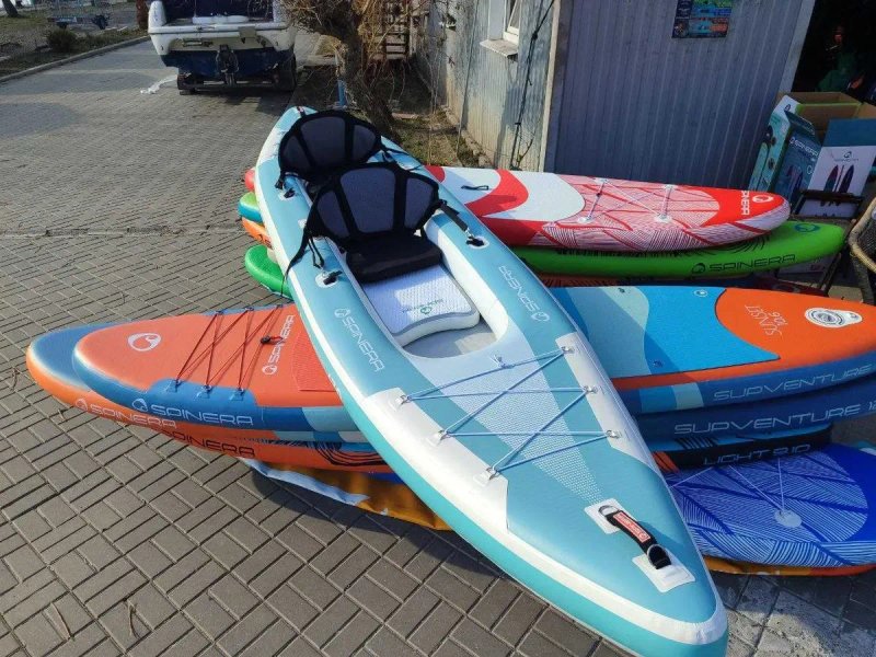 Spinera Adriatic 430 Байдарка 2 шари надувна КАЯК каное сап sup 2 суп SUP дошка 2 шари слоя САП доска надувна Stand Up Paddle board борд SAP надувная — фото 4