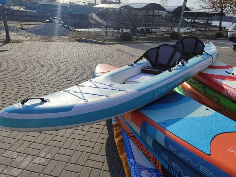 Spinera Adriatic 430 Байдарка 2 шари надувна КАЯК каное сап sup 2 суп SUP дошка 2 шари слоя САП доска надувна Stand Up Paddle board борд SAP надувная — фото 5