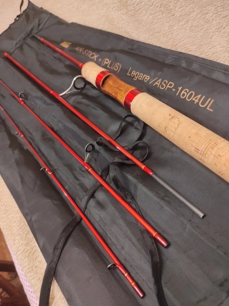 спінінг  легендарний ультра лайтовий тревел Mukai Air-Stick+ Legare ASP-1604UL — фото 5