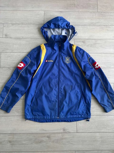 Спортивна Футбольна Куртка Збірна Україна З Футболку Лотто Ukraine Lotto Football Soccer Vintage Size XXL 2XL ХХЛ 2ХЛ Розмір Вітрівка Вінтаж Оригінал