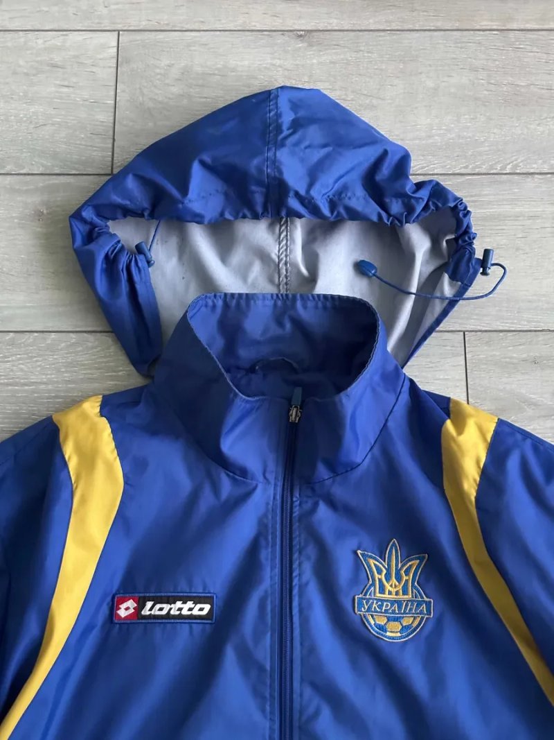 Спортивна Футбольна Куртка Збірна Україна З Футболку Лотто Ukraine Lotto Football Soccer Vintage Size XXL 2XL ХХЛ 2ХЛ Розмір Вітрівка Вінтаж Оригінал — фото 3