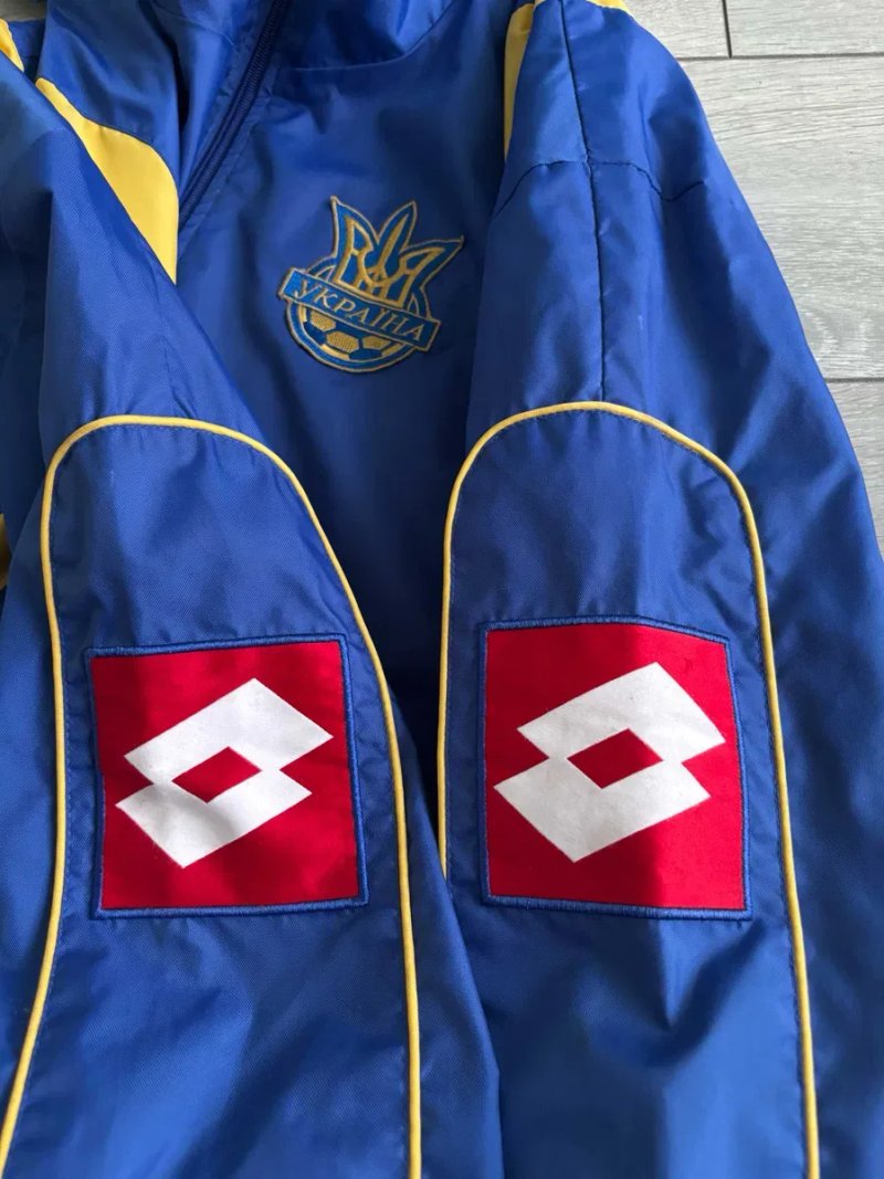 Спортивна Футбольна Куртка Збірна Україна З Футболку Лотто Ukraine Lotto Football Soccer Vintage Size XXL 2XL ХХЛ 2ХЛ Розмір Вітрівка Вінтаж Оригінал — фото 5
