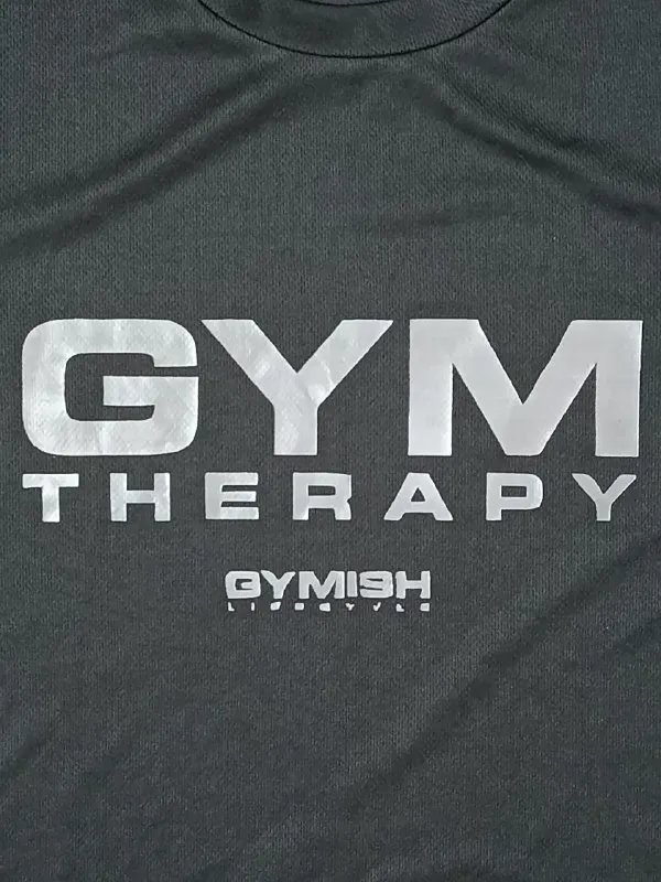Спортивная футболка Gym Therapy черная размер M — фото 2