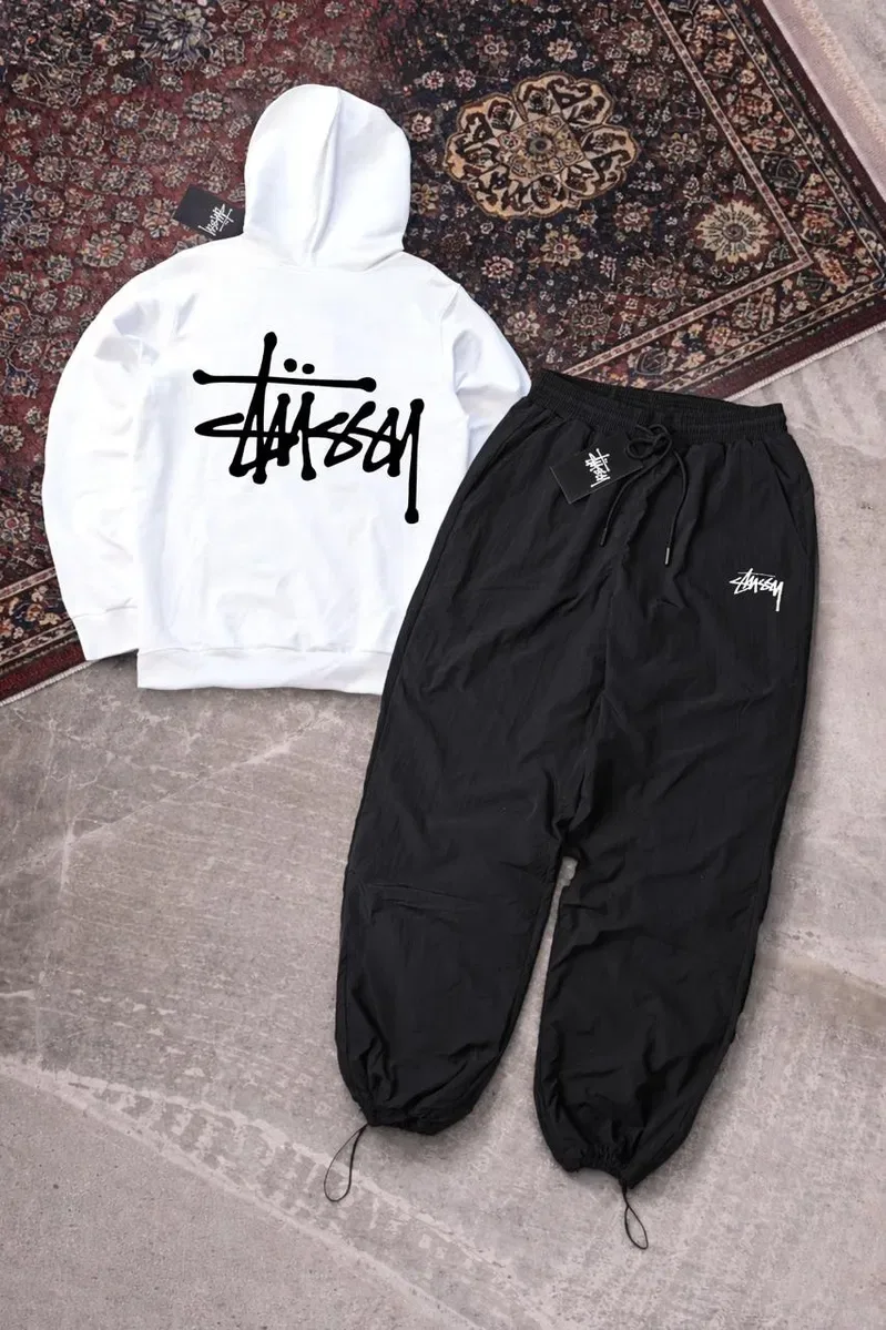 Спортивні нейлонові штани Stussy | джогери стусі з плащівки — фото 5