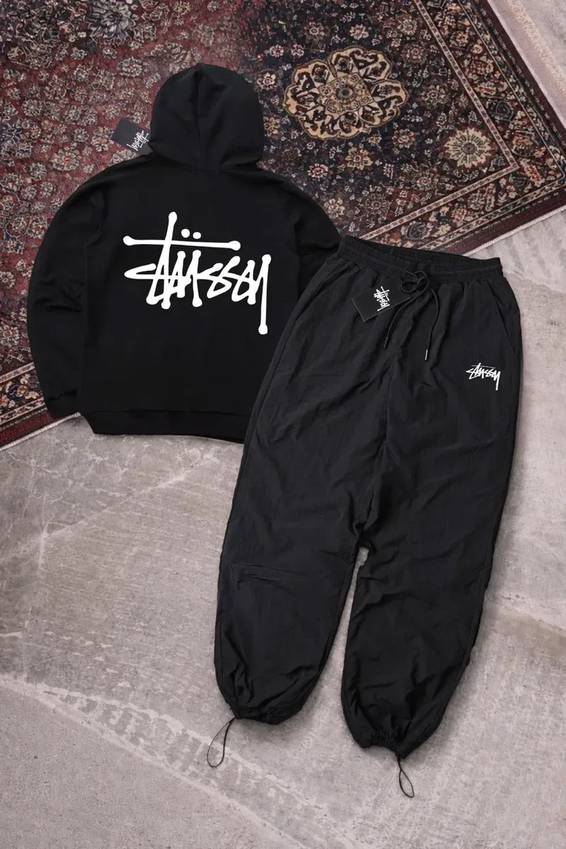 Спортивні нейлонові штани Stussy | джогери стусі з плащівки — фото 6