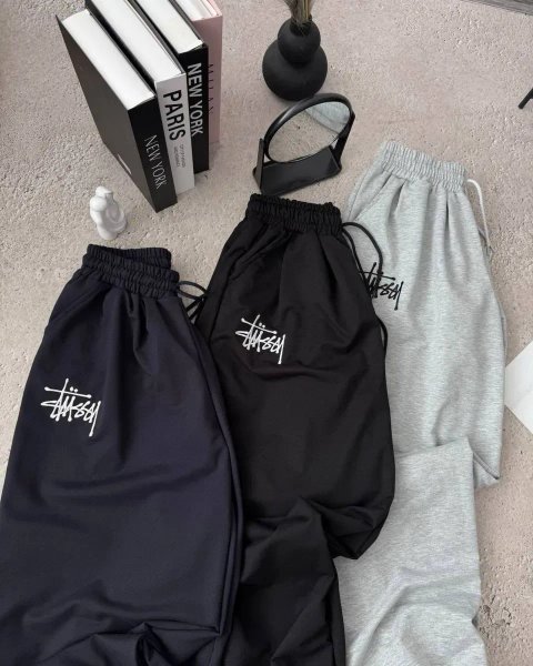 Спортивні штани оверсайз з вишитим логотипом Stussi, Стуси Oversize