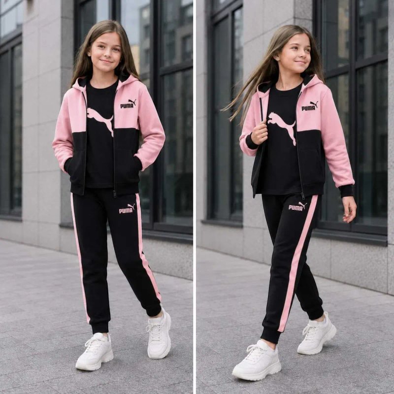 Спортивний костюм для дівчинки Puma 1-9 років 86-140 Трійка — фото 2