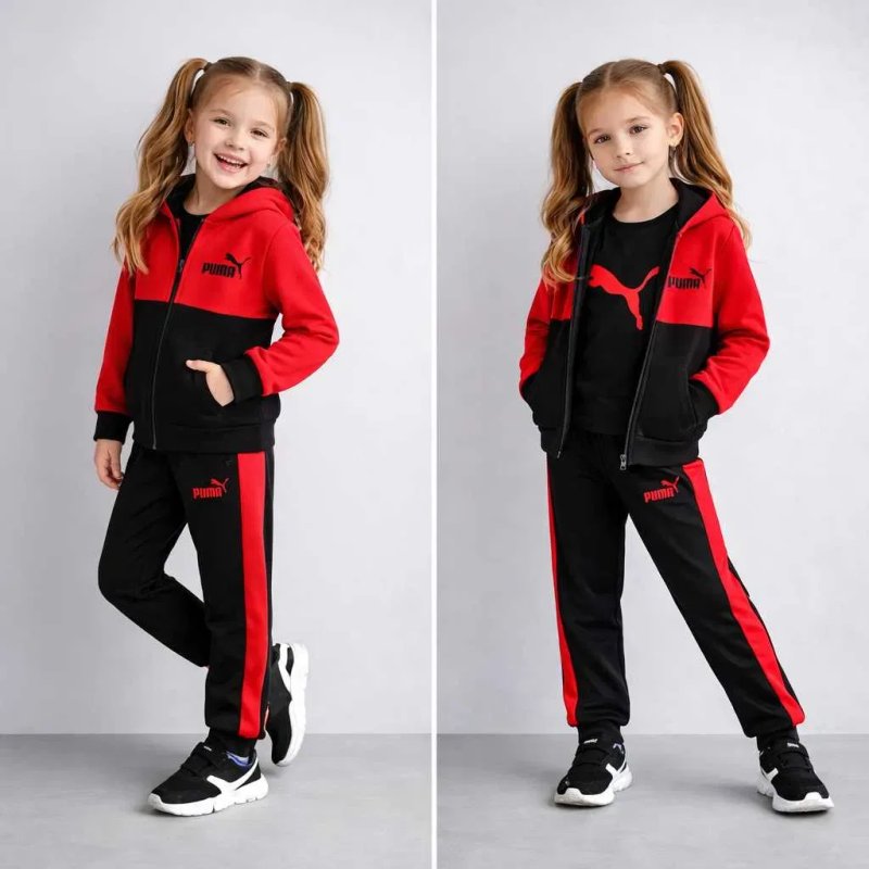 Спортивний костюм для дівчинки Puma 1-9 років 86-140 Трійка — фото 3