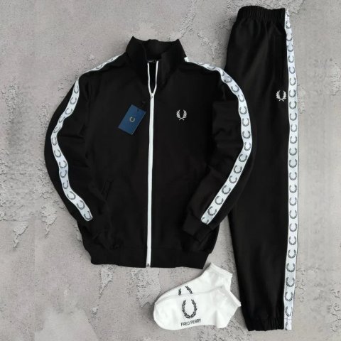Спортивний костюм Fred Perry олімпійка штани + шкарпетки в подарунок | Спортивный костюм Фред Перри кофта штаны + носки в подарок