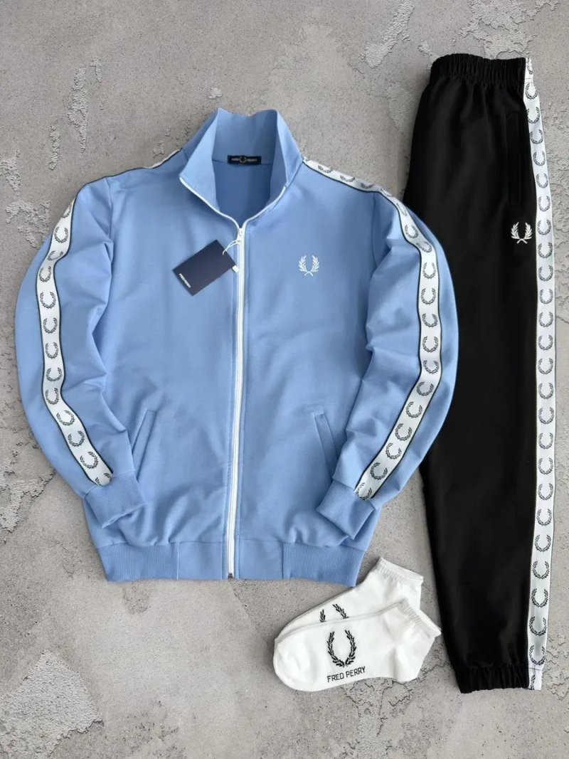 Спортивний костюм Fred Perry олімпійка штани + шкарпетки в подарунок | Спортивный костюм Фред Перри кофта штаны + носки в подарок — фото 3