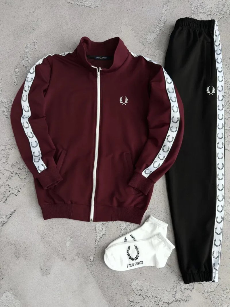 Спортивний костюм Fred Perry олімпійка штани + шкарпетки в подарунок | Спортивный костюм Фред Перри кофта штаны + носки в подарок — фото 4