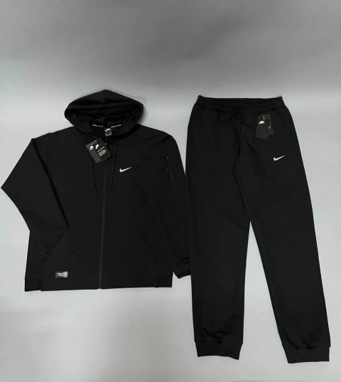 Спортивний костюм Nike чоловічий чорний | Тканина Double Drop | S-2XL