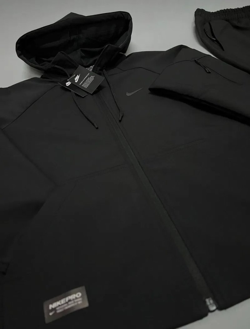 Спортивний костюм Nike чоловічий чорний | Тканина Double Drop | S-2XL — фото 2
