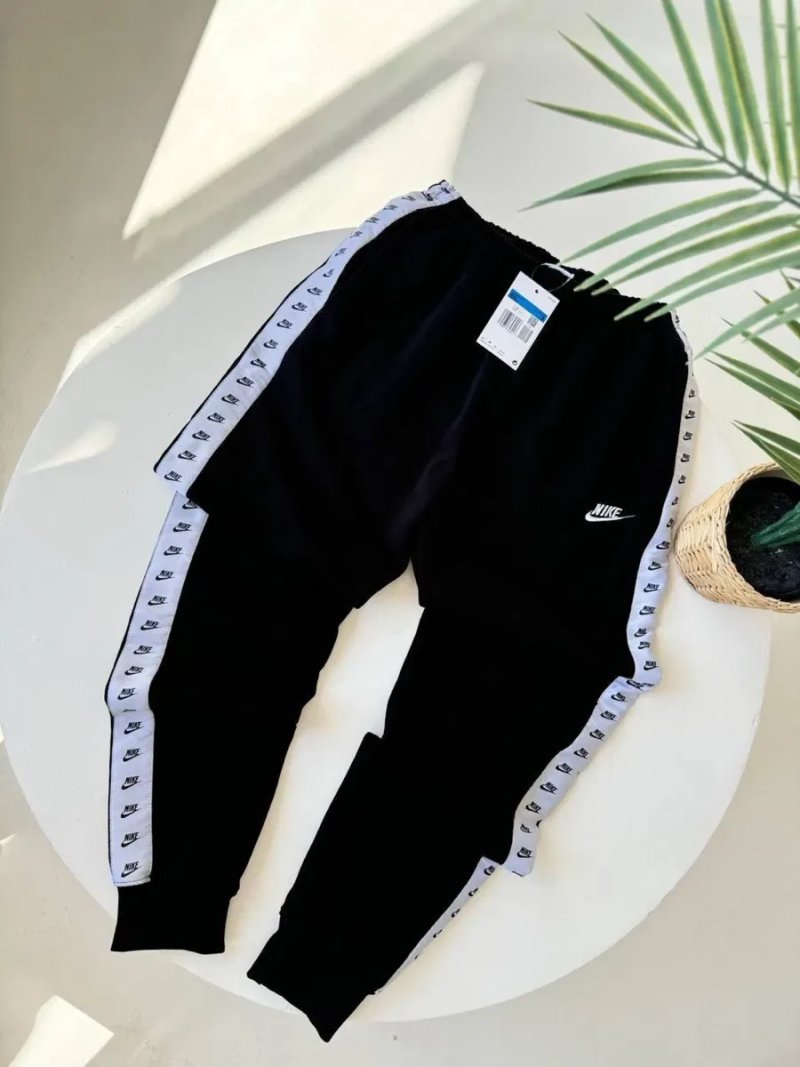 Спортивний костюм Nike на лампасах чорний/ чоловічий костюм найк тепли — фото 5