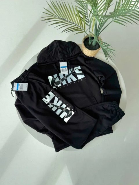 Спортивний костюм Nike Spotrswear чорний/ чоловічий костюм найк теплий