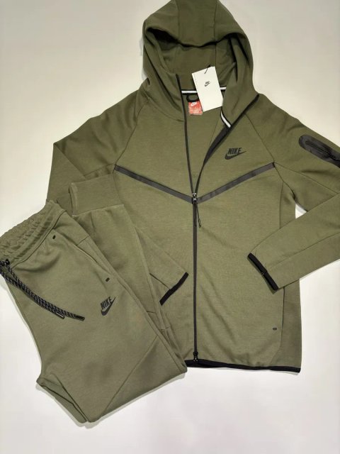Спортивний костюм Nike Tech Fleece хакі / найк теч фліс