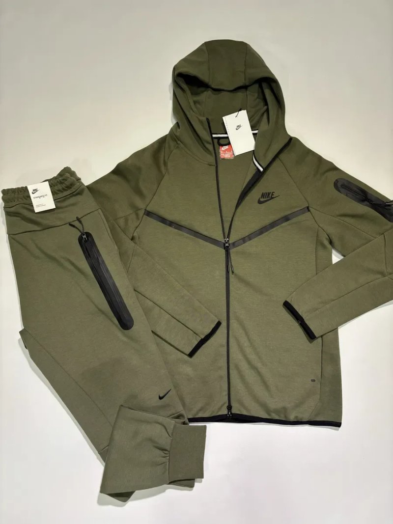 Спортивний костюм Nike Tech Fleece хакі / найк теч фліс — фото 2