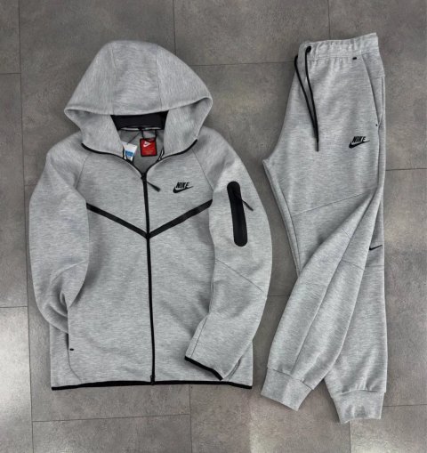 Спортивний костюм Nike Tech Fleece Сірий костюм Найк Теч Фліс Спортивний сірий костюм