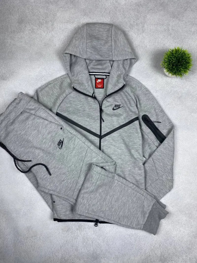 Спортивний костюм Nike Tech Fleece Сірий костюм Найк Теч Фліс Спортивний сірий костюм — фото 2