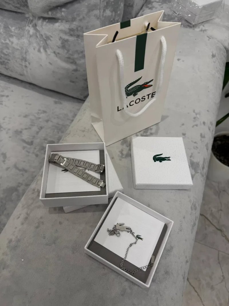 Срібний браслет Lacoste чоловічий і жіночий ДРОП/ОПТ — фото 3