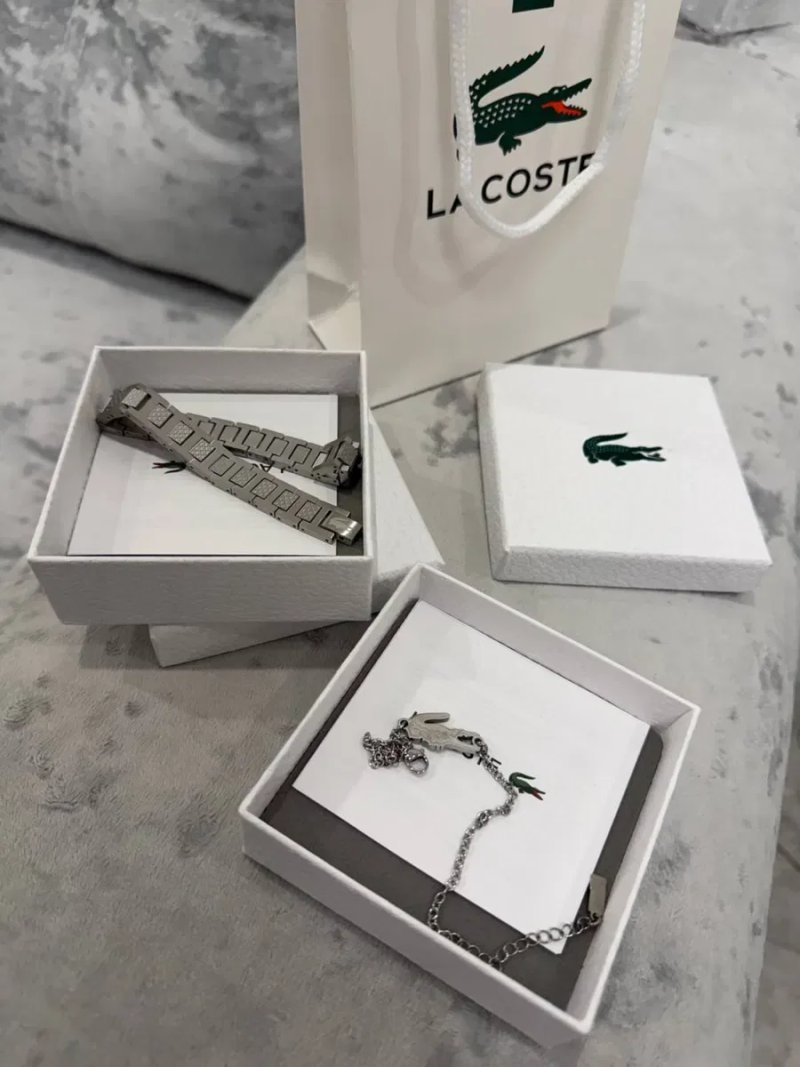 Срібний браслет Lacoste чоловічий і жіночий ДРОП/ОПТ — фото 4