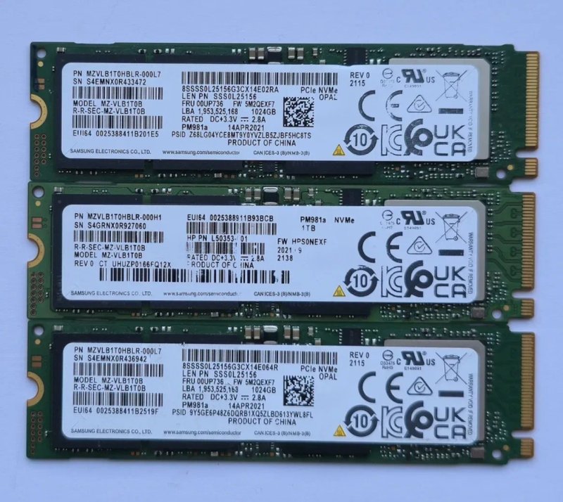 SSD диск 512Gb 1Tb Samsung NVMe M.2 2280 (smart 100%) — фото 8