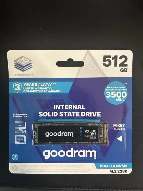 SSD GOODRAM PX500 Gen.3 512GB M.2 NVMe PCIe 3.0 — новий, запакований
