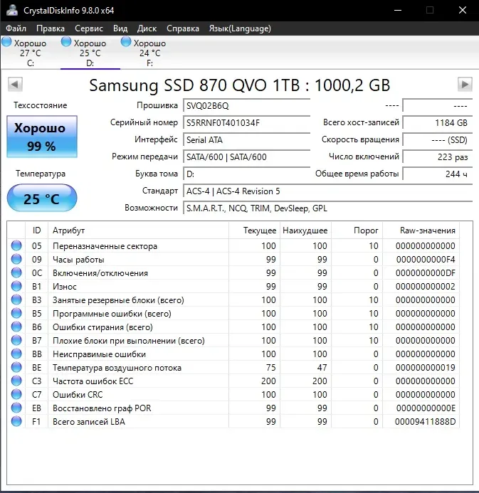 SSD Samsung 870 QVO 1TB — фото 4