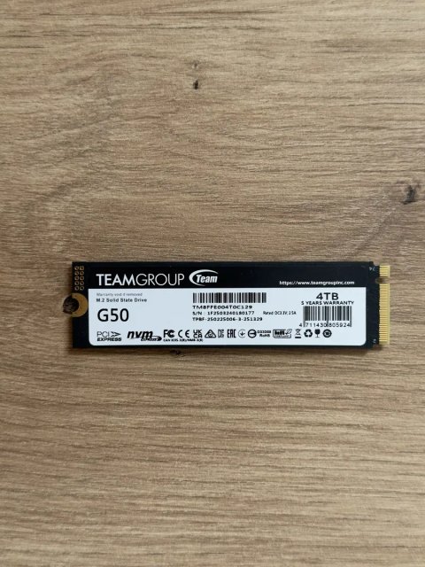 SSD Team Group T-Force G50 4TB NVMe M.2 PCIe 4.0