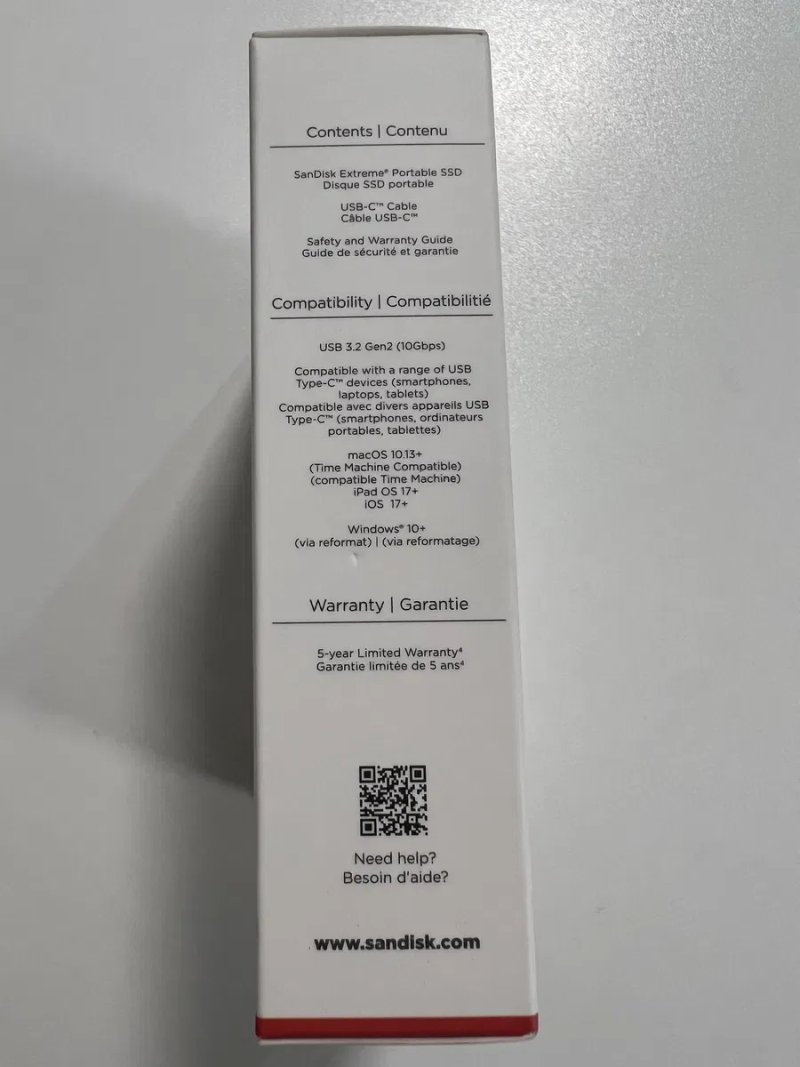 13500->SSD ЗОВНІШНІЙ SanDisk ExtremePortableV2 2tb (SDSSDE61-2T00-G25) — фото 3