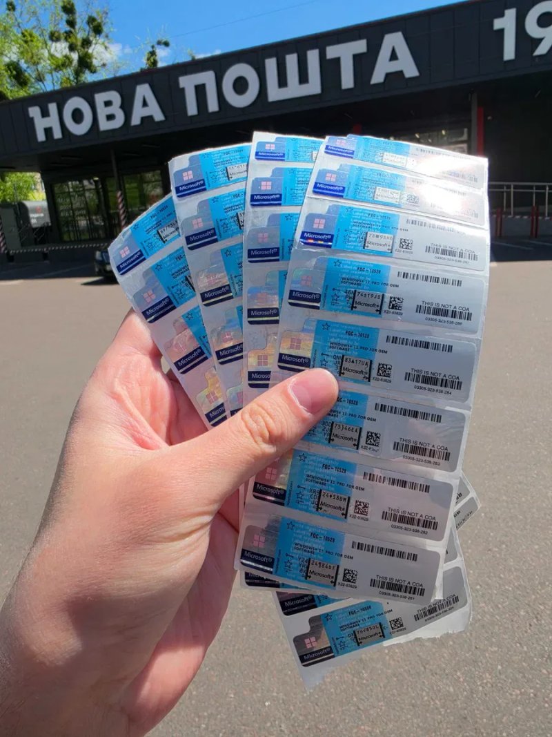 Стікер Windows 11 PRO Stickers Ключ Наклейка Виндовс 10 / 11 Про Віндовс 11 Про / 10 Pro / Home Sticker Виндовс 11 ПРО (ключ-наклейка) Гарантія ! — фото 3