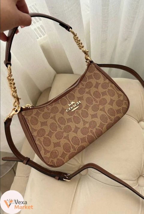 Стильна жіноча сумка COACH TERI коричнева