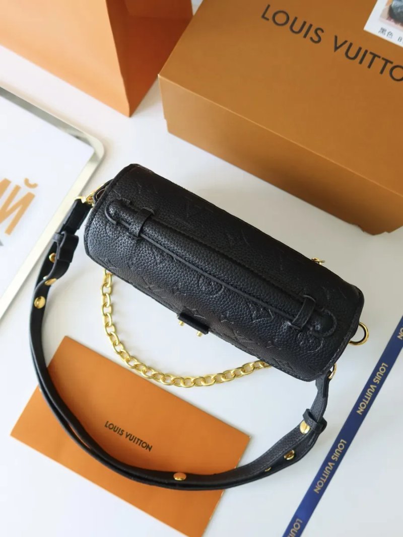 Стильна жіноча сумочка чорна шкіряна натуральна шкіра Louis Vuitton Pochette Metis black сумка женская черная кожаная натуральная кожа луи витон метис — фото 8