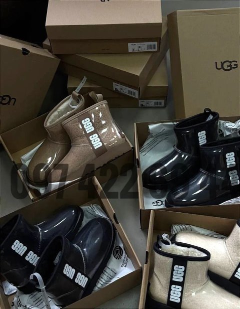 Стильні Уггі UGG силіконові жіночі UGG Classic Clear Mini UGG Угги