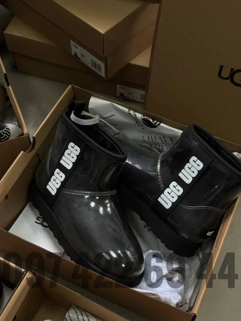 Стильні Уггі  UGG силіконові жіночі UGG Classic Clear Mini UGG Угги — фото 2