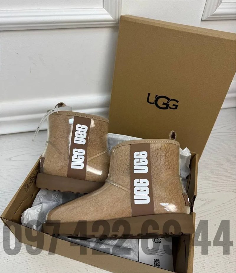 Стильні Уггі  UGG силіконові жіночі UGG Classic Clear Mini UGG Угги — фото 4