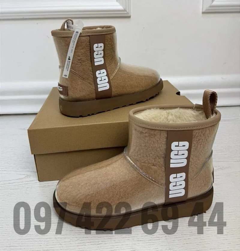 Стильні Уггі  UGG силіконові жіночі UGG Classic Clear Mini UGG Угги — фото 5