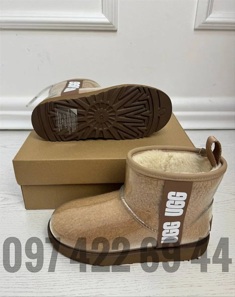 Стильні Уггі  UGG силіконові жіночі UGG Classic Clear Mini UGG Угги — фото 6