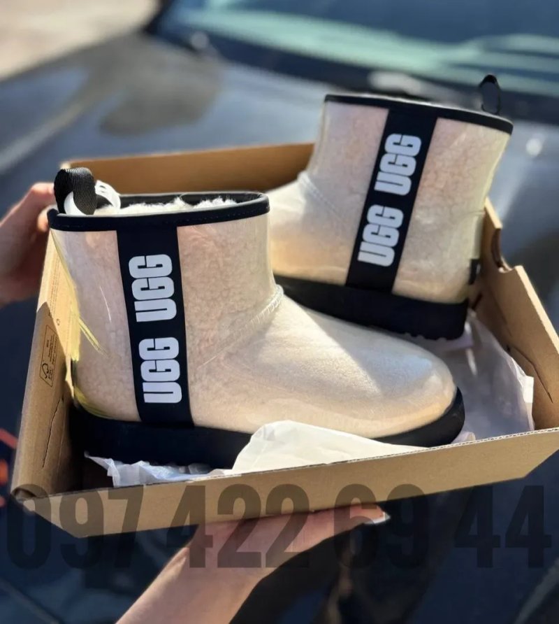 Стильні Уггі  UGG силіконові жіночі UGG Classic Clear Mini UGG Угги — фото 7