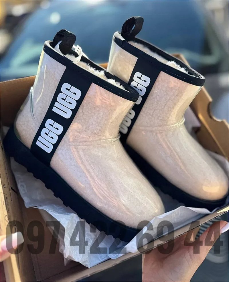 Стильні Уггі  UGG силіконові жіночі UGG Classic Clear Mini UGG Угги — фото 8