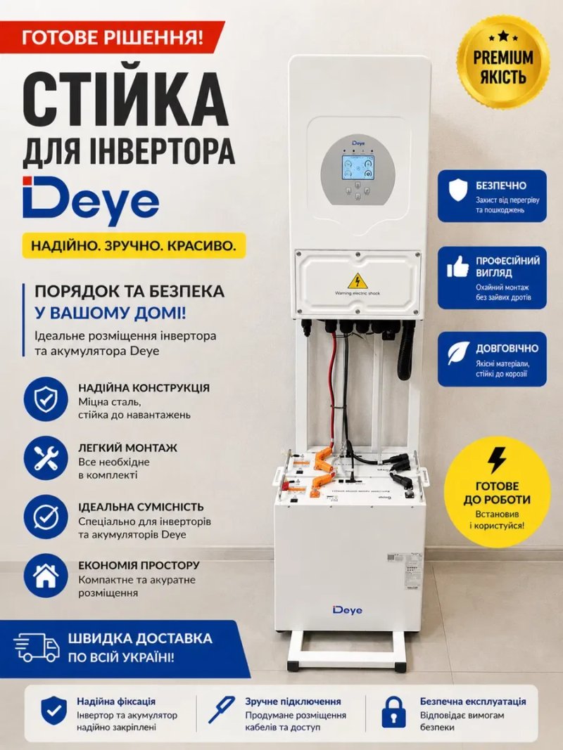 Стійка під інвентор Deye та батарею — фото 2