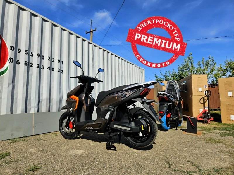 СТОКМОТО Топ-Електроскутер PREMIUM  2500W Літій-акб V3 Великі колеса "14"кросер стокмото двухместный электроскутер продажа электроскутеров v1 tr1 21 — фото 3