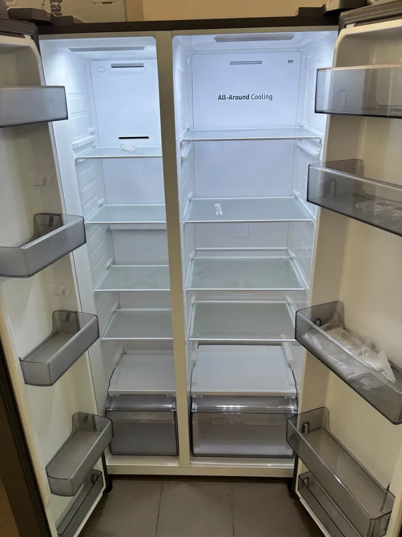 Стоковий двохдверний холодильник Samsung, RS57DG400EM9 великий холодильник, сайб, side-by-side — фото 3