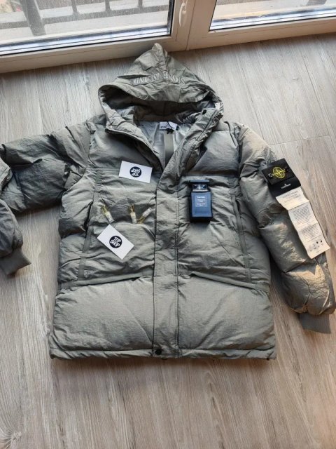 Stone Island зимовий пуховик Мужской пуховий парка пуховик стон айленд Stone Island Nylon Metal куртка парка куртка на зиму