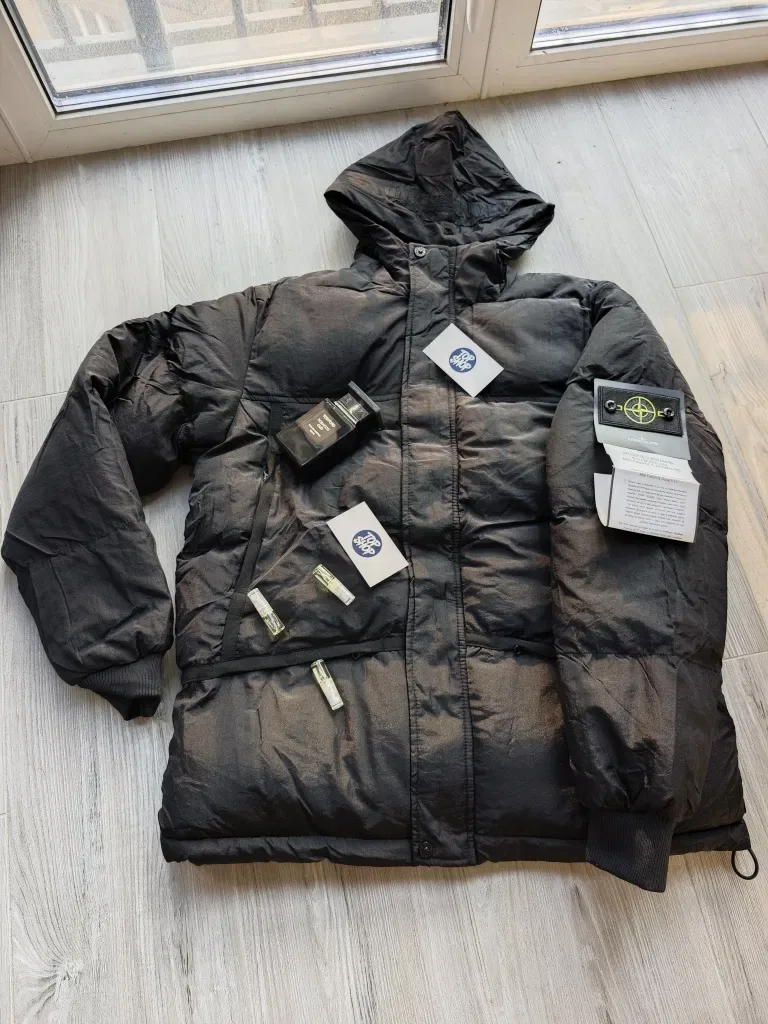 Stone Island зимовий пуховик Мужской пуховий парка пуховик стон айленд Stone Island Nylon Metal  куртка парка куртка на зиму — фото 7