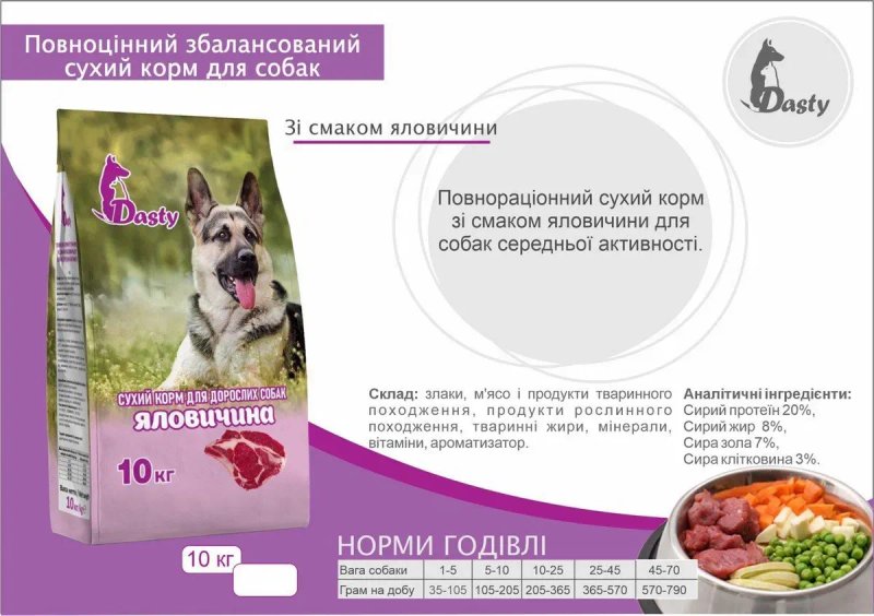 Сухий корм для собак Dasty  10кг — фото 3