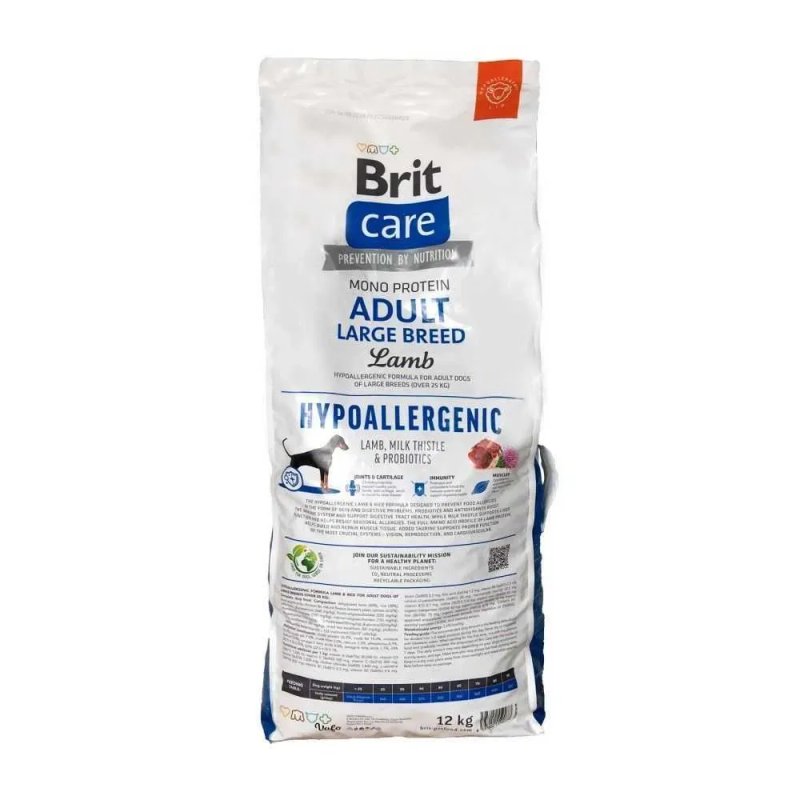 Сухий корм для собакBrit Care Hypoallergenic Adult Large Breed Гіпоалергенний сухий корм для собак великих порід з ягням — фото 3