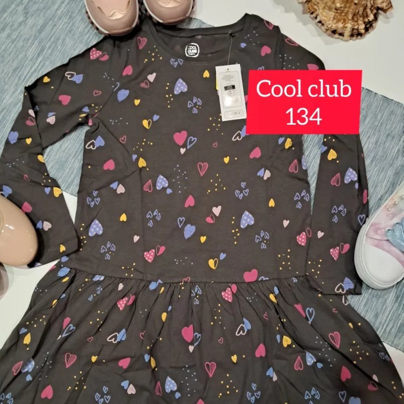 Сукня довгий рукав плаття сарафан cool club дівчинка 134 см взуття — фото 2