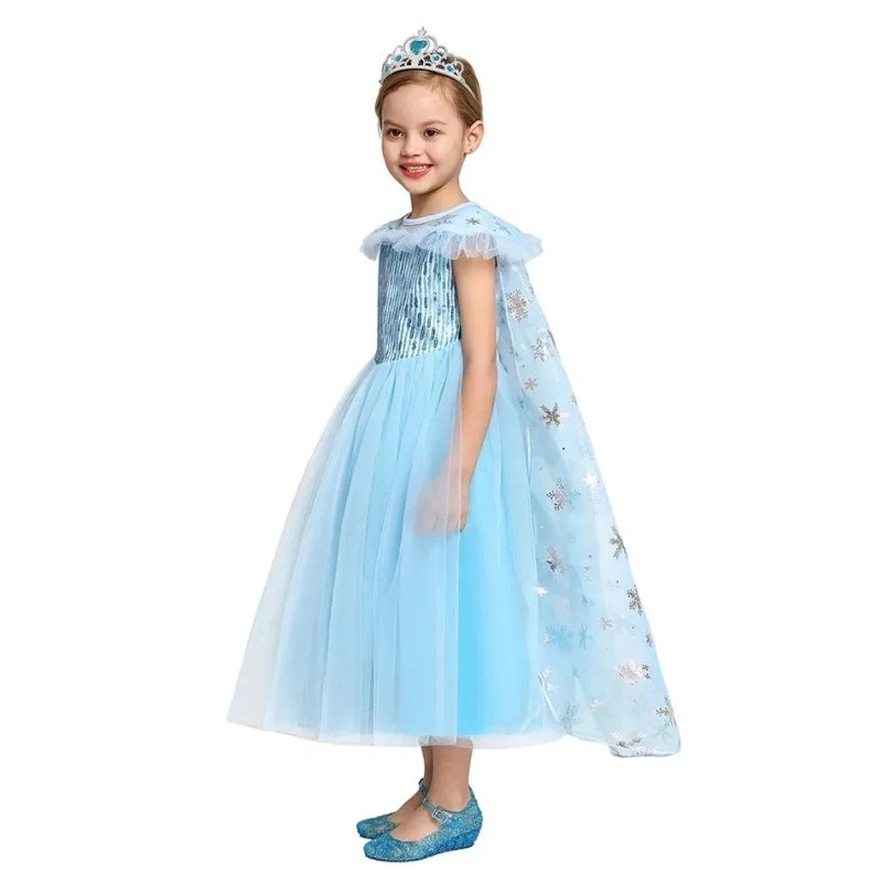 Сукня Ельзи на 3 4 5 6 7 8 9 10 років довга Ельзы Frozen Фрозен плаття — фото 2