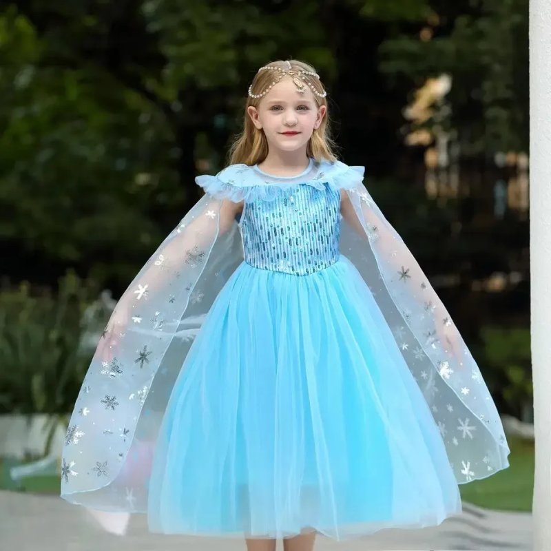 Сукня Ельзи на 3 4 5 6 7 8 9 10 років довга Ельзы Frozen Фрозен плаття — фото 3